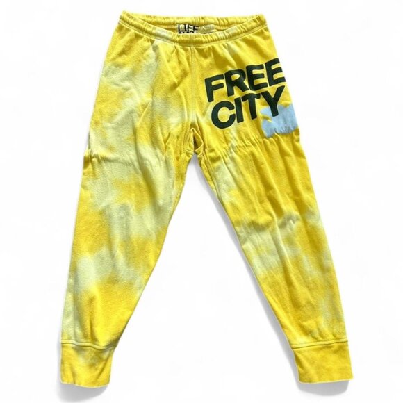 Yellow Free City Sweatpants Small - Picture 1 of 7